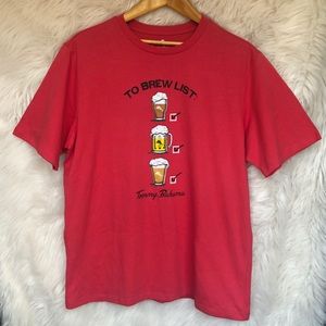 NWT Tommy Bahama “Brew List” red tee Medium